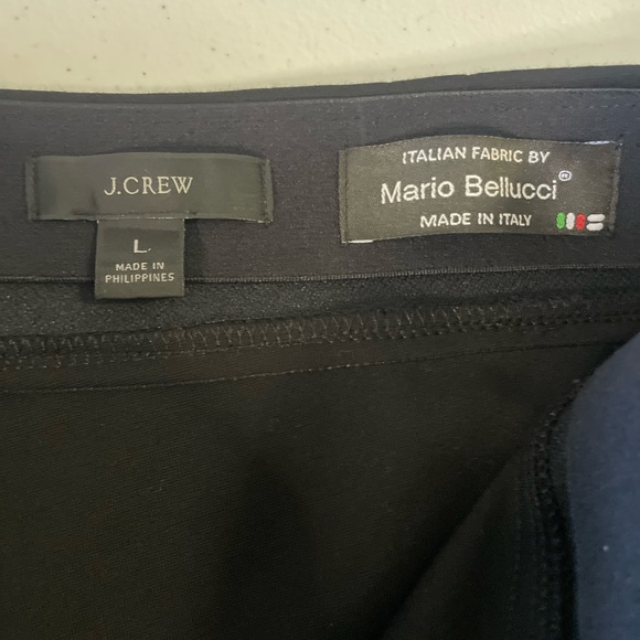 J. Crew Mario Bellucci Flare Pants Womens Black L Zippered Bell Bottom High Rise - Picture 3 of 12